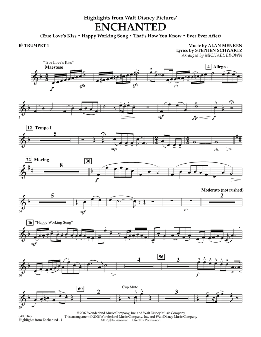 Highlights from Enchanted - Bb Trumpet 1