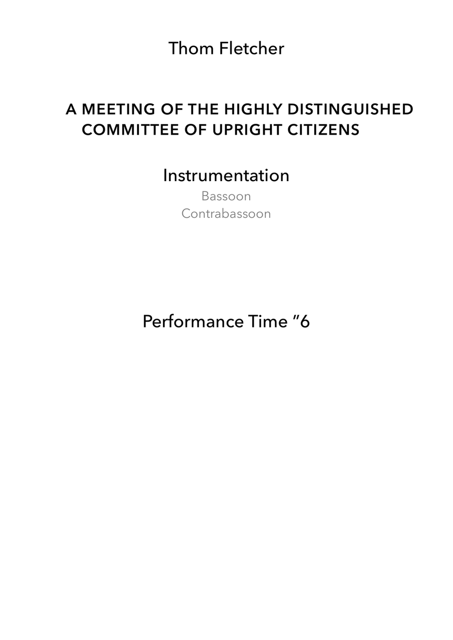 A Meeting of the Highly Distinguished Committee of Upright Citizens Woodwind Duet scores gallery preview page 2