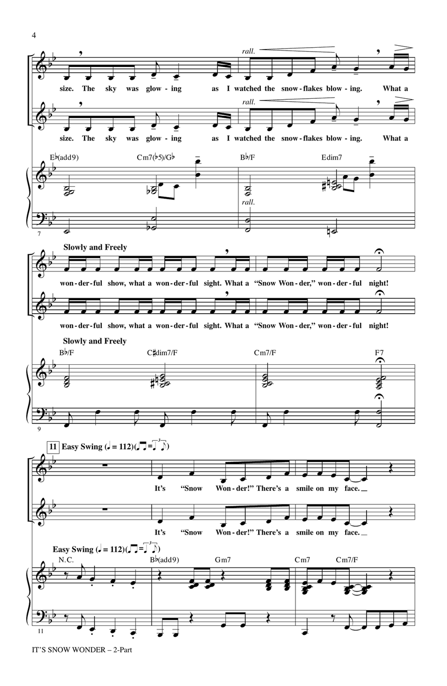 It's Snow Wonder It's Snow Wonder 2-Part scores gallery preview page 2