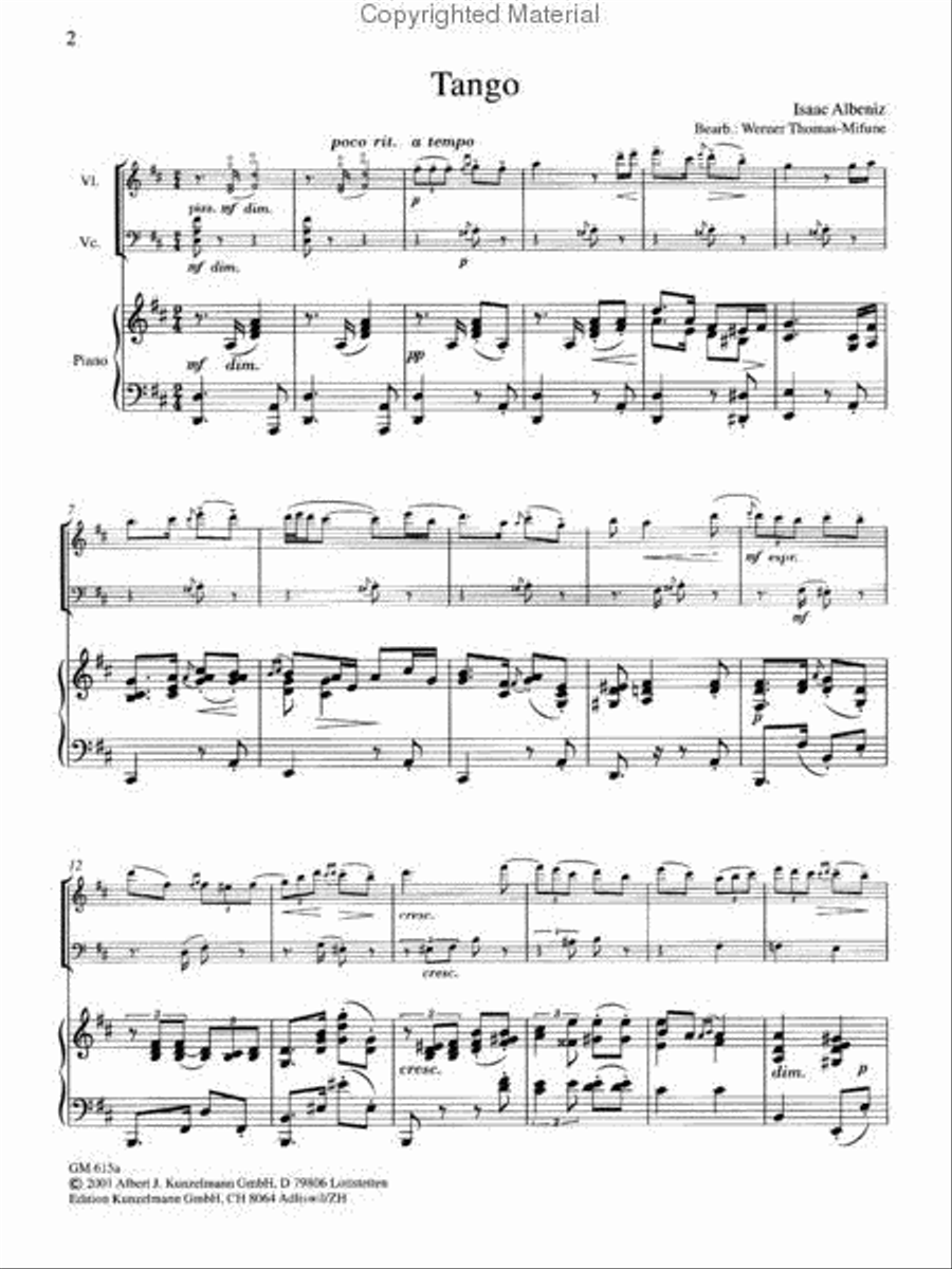 4 Tangos fur Klaviertrio - Band I Piano Trio scores gallery preview page 5