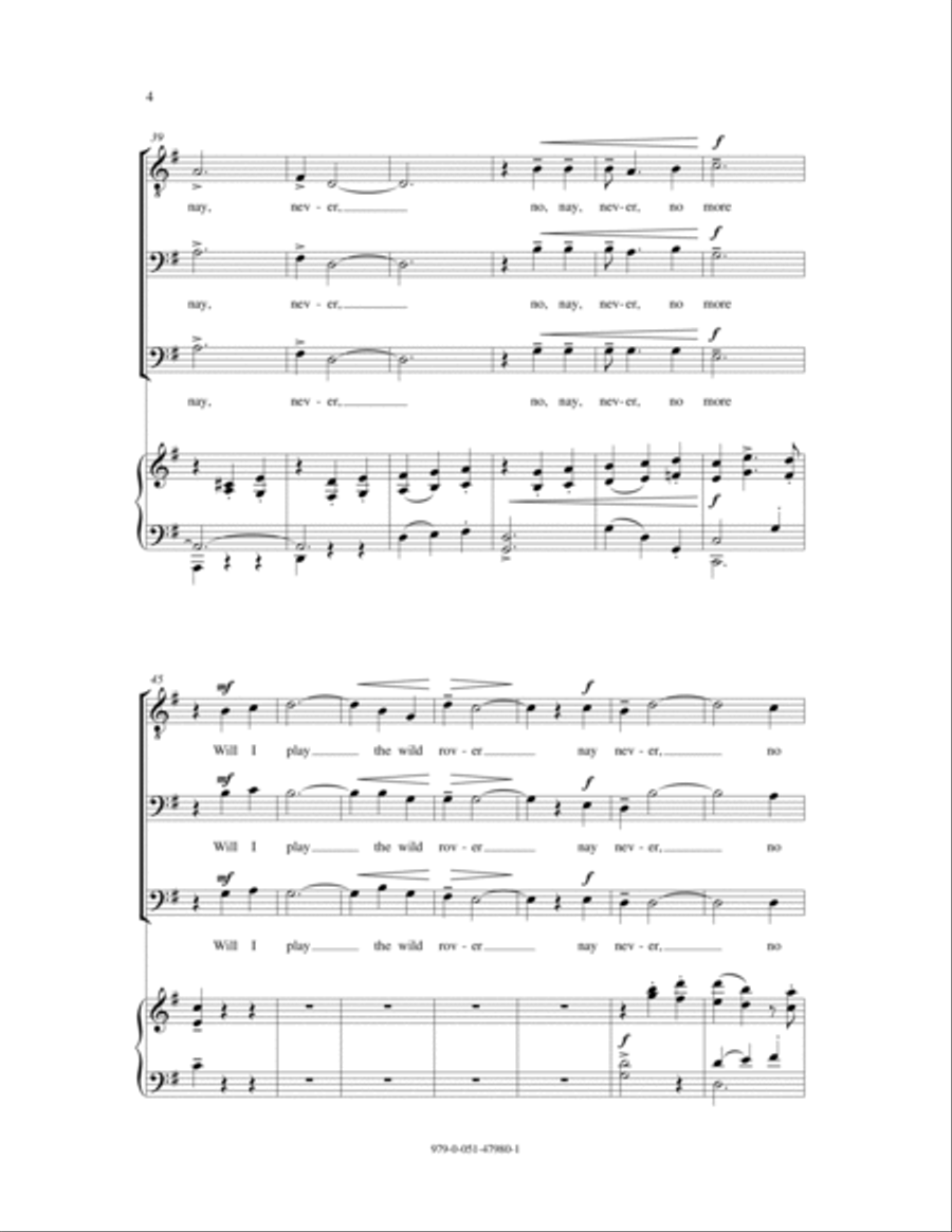 The Wild Rover 3-Part scores gallery preview page 4