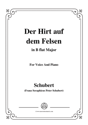 Schubert-Der Hirt auf dem Felsen,Op.129,in B flat Major,for Voice&Piano