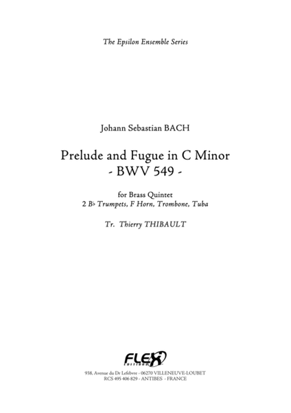Prelude & Fugue in C Minor - BWV 549