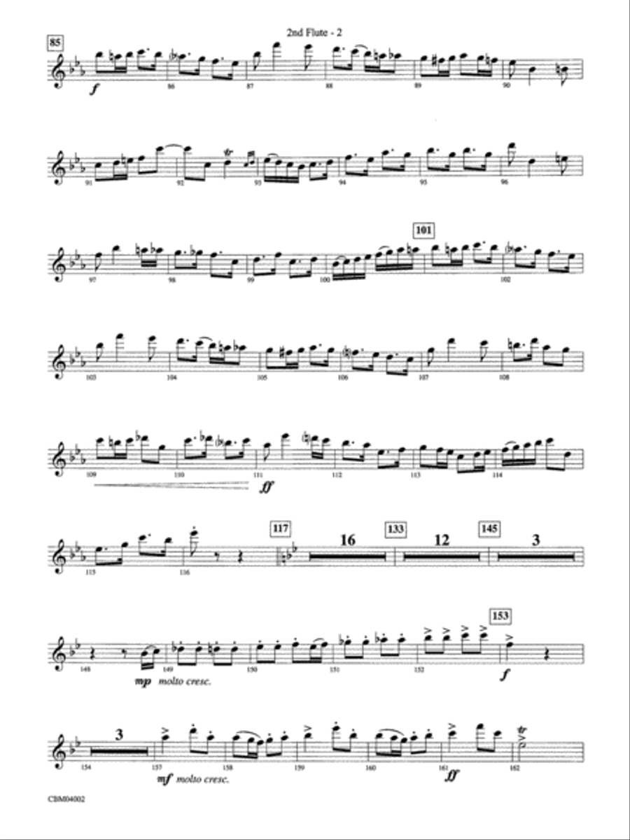 The Dam Busters Concert March: 2nd Flute Concert Band scores gallery preview page 2