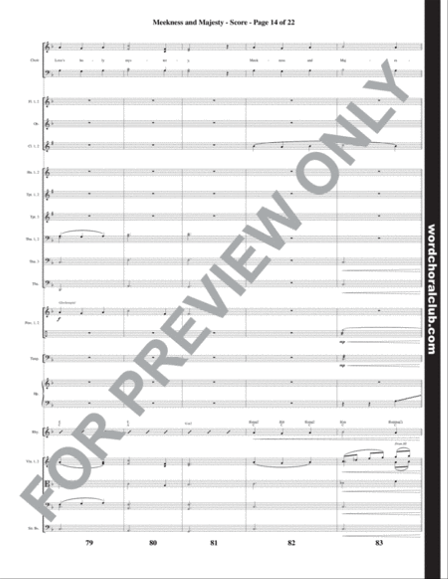 Meekness and Majesty - Orchestration Choir scores gallery preview page 15