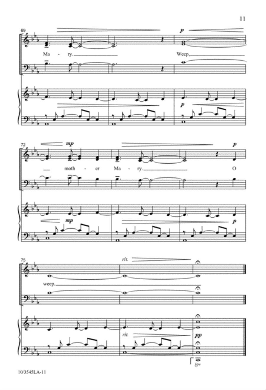Weep, Mother Mary 4-Part scores gallery preview page 11