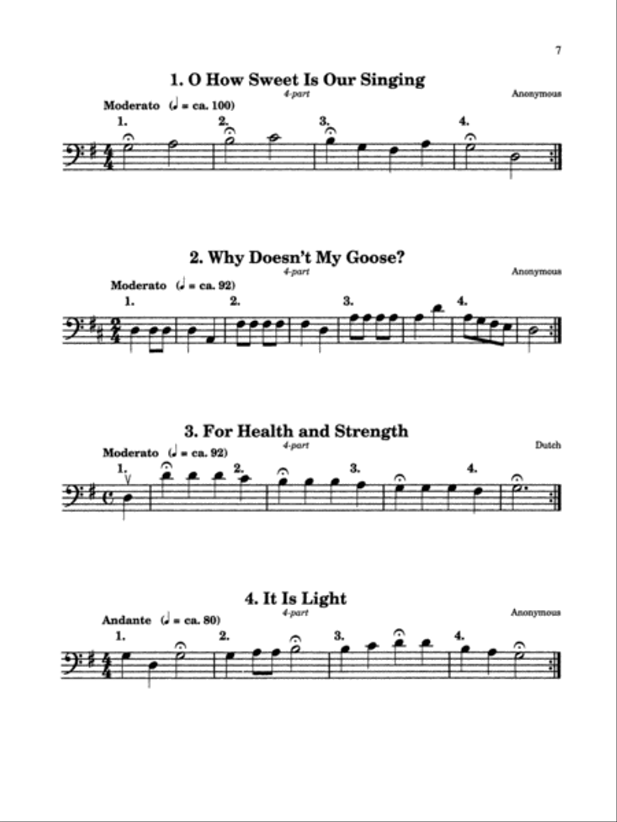Rounds and Canons for Reading, Recreation and Performance Cello scores gallery preview page 5