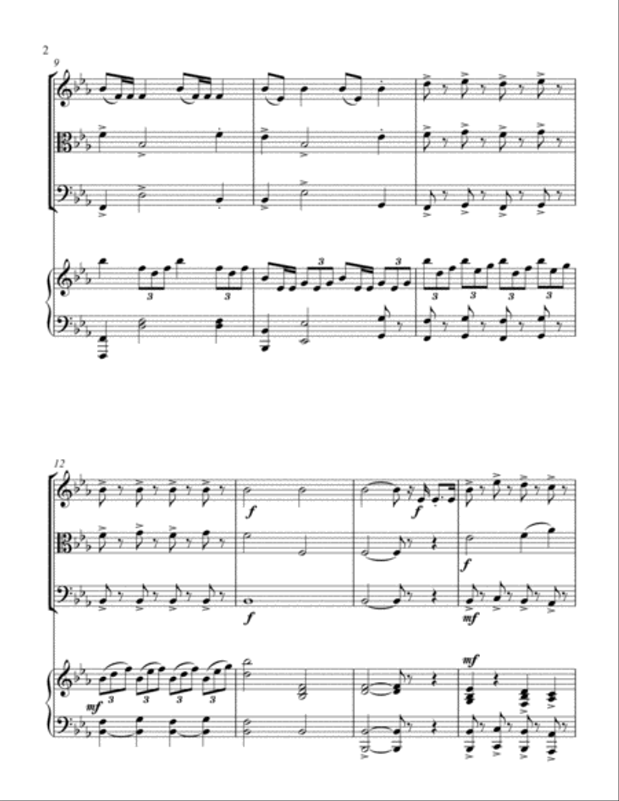 Behold the Lord High Executioner - piano quartet Piano Quartet scores gallery preview page 2