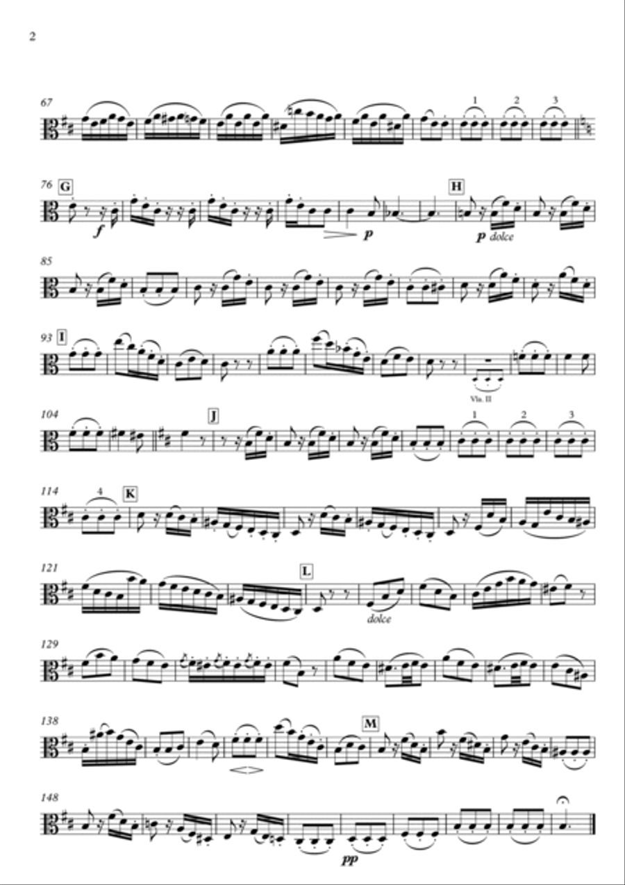 Adagio from String Symphony No.8 in D major, MWV N8 for 2 Violas & 2 Violoncellos String Duet scores gallery preview page 6