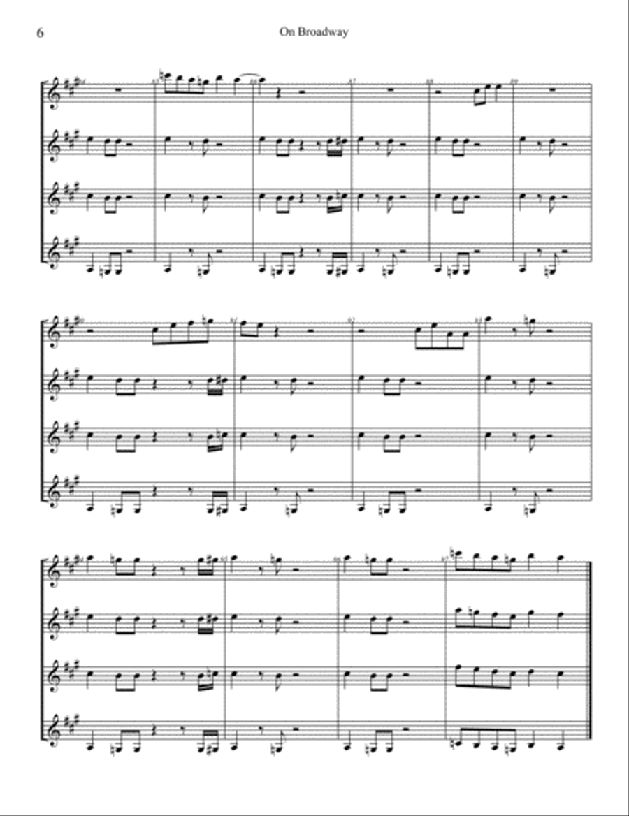 On Broadway Guitar scores gallery preview page 6