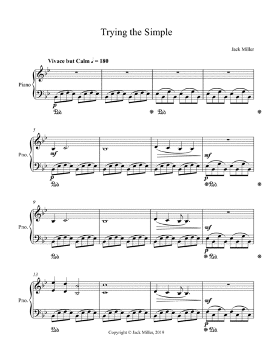 Trying the Simple Easy Piano scores gallery preview page 1