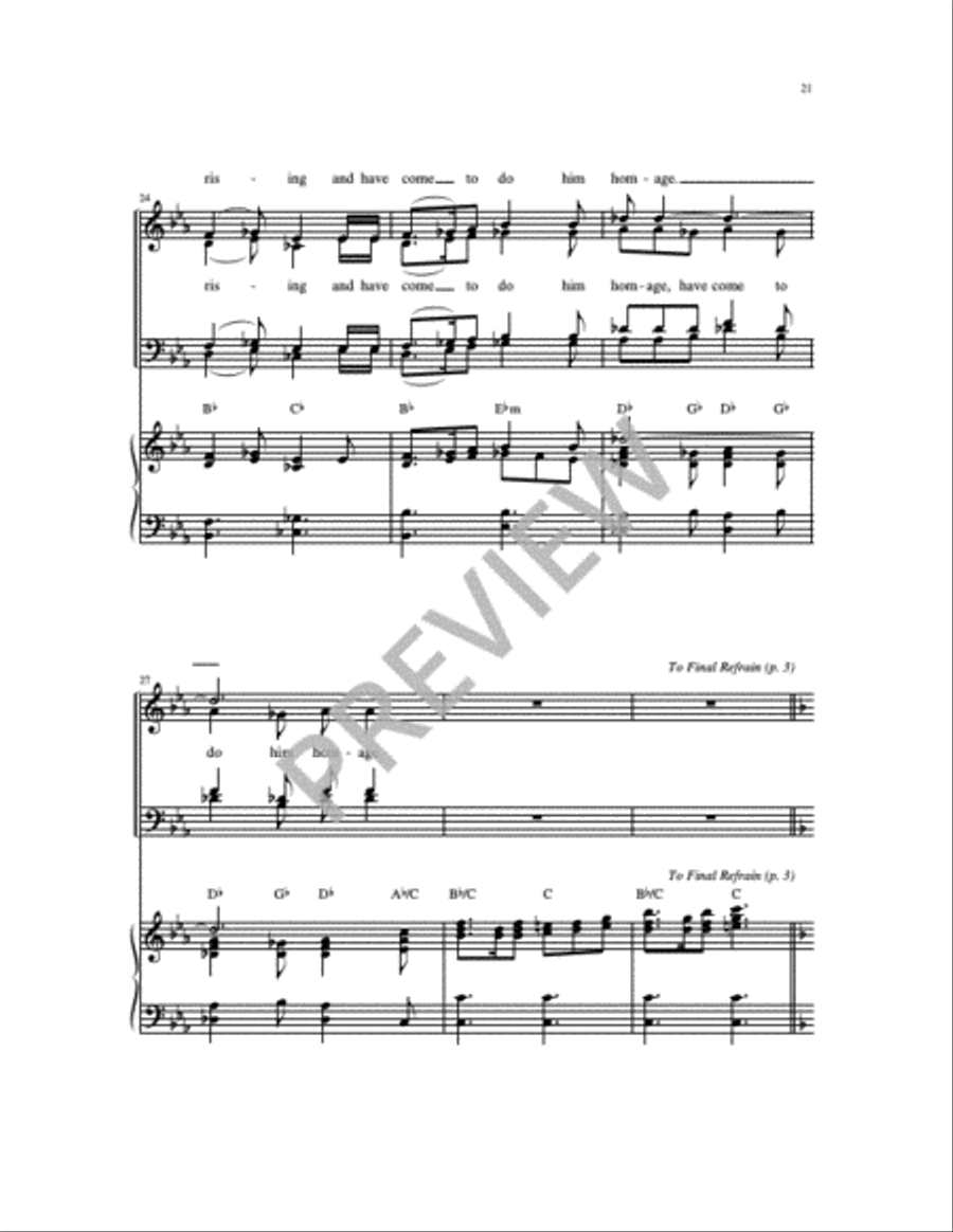 Christmas Gospel Acclamations on Gesù Bambino 4-Part scores gallery preview page 9