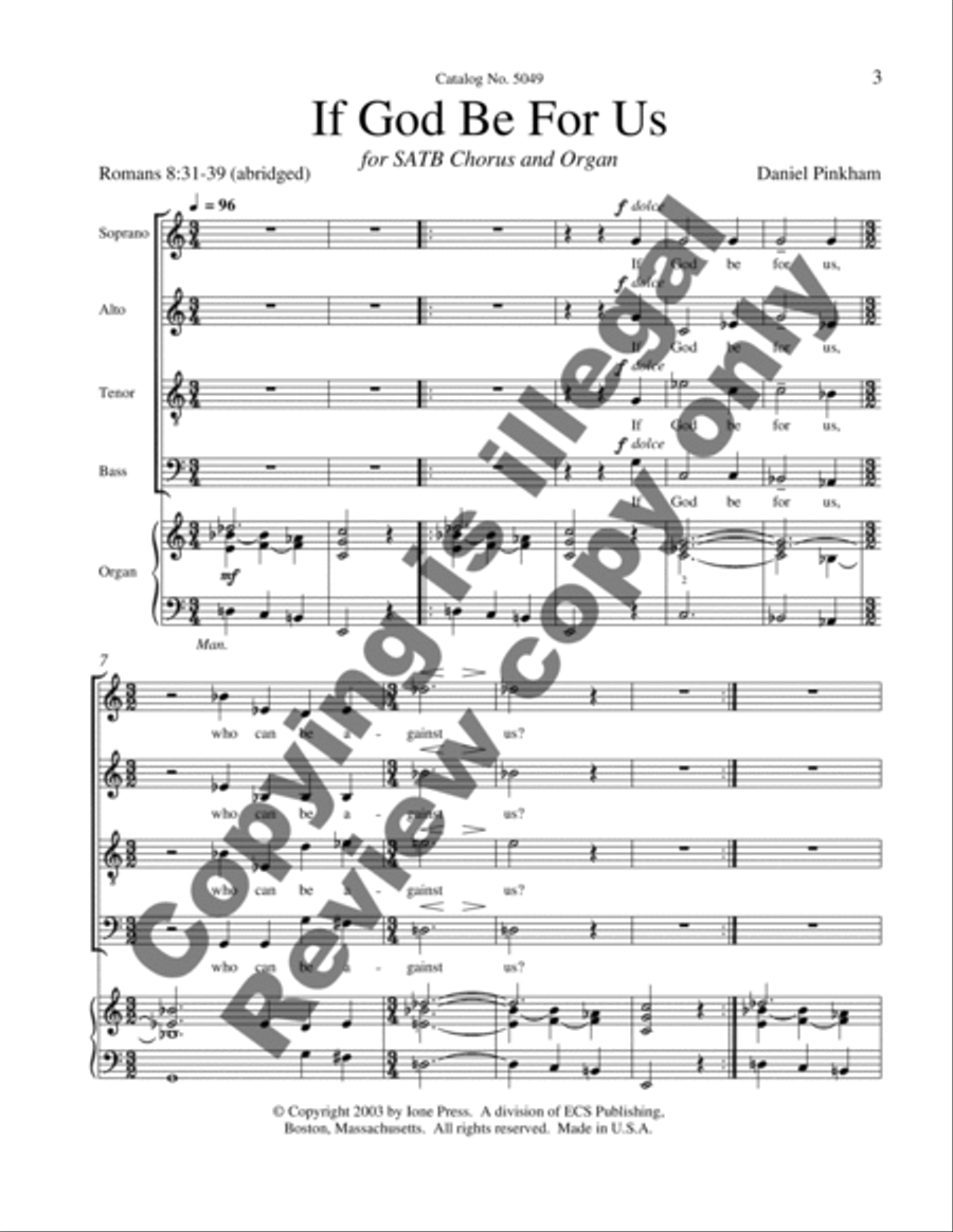 If God Be For Us 4-Part scores gallery preview page 4