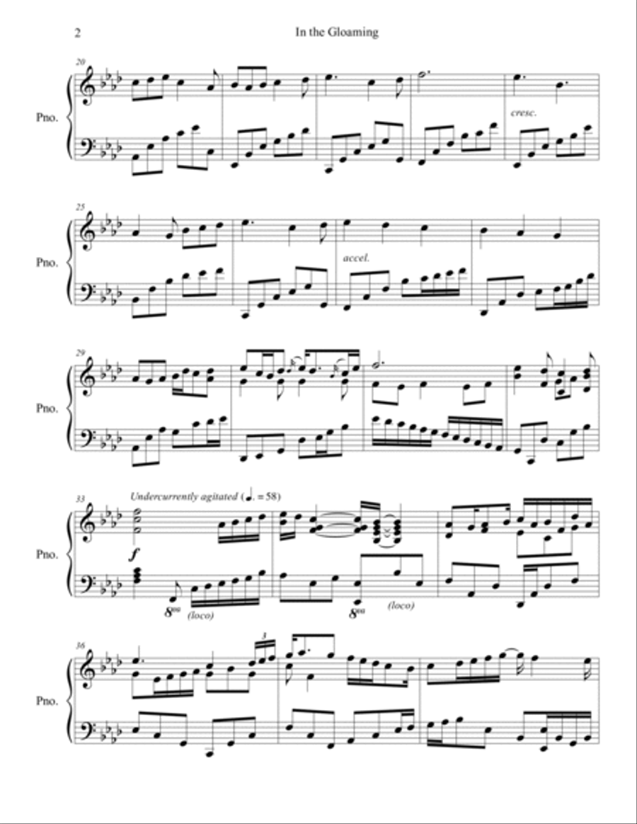 In the Gloaming Piano Solo scores gallery preview page 2