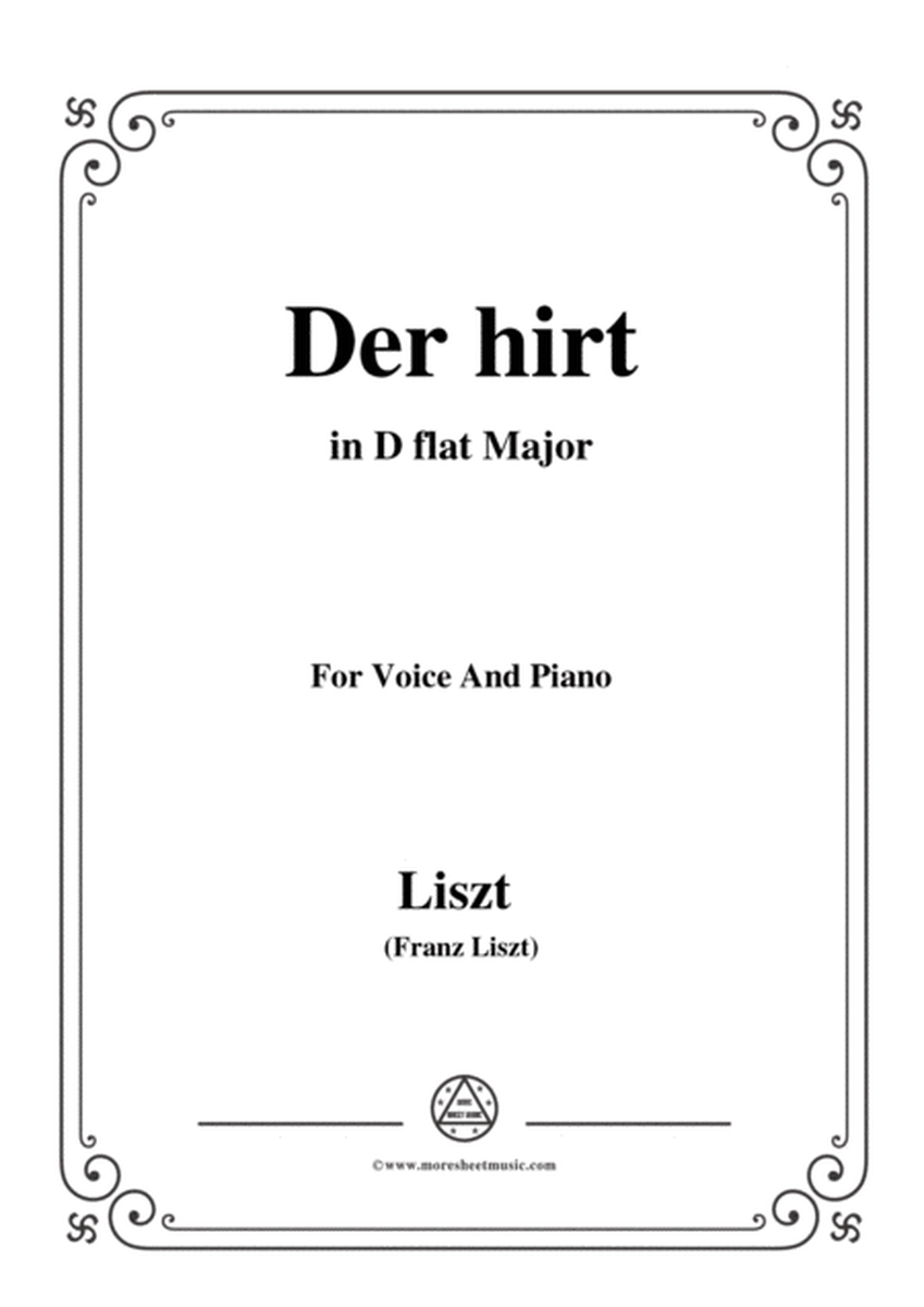Liszt-Der hirt in D flat Major,for Voice and Piano image number null