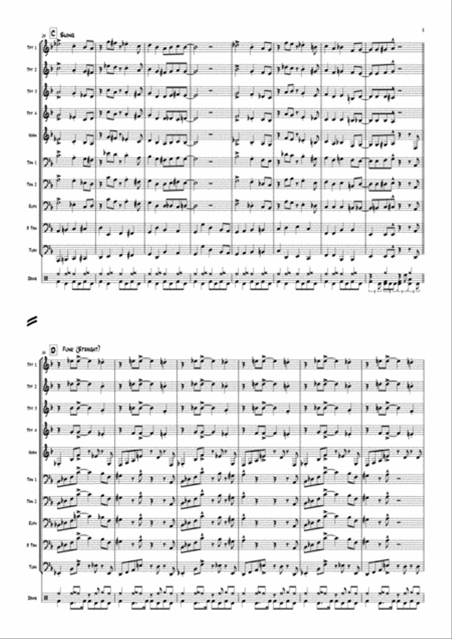 A Night In Tunisia Small Ensemble scores gallery preview page 5