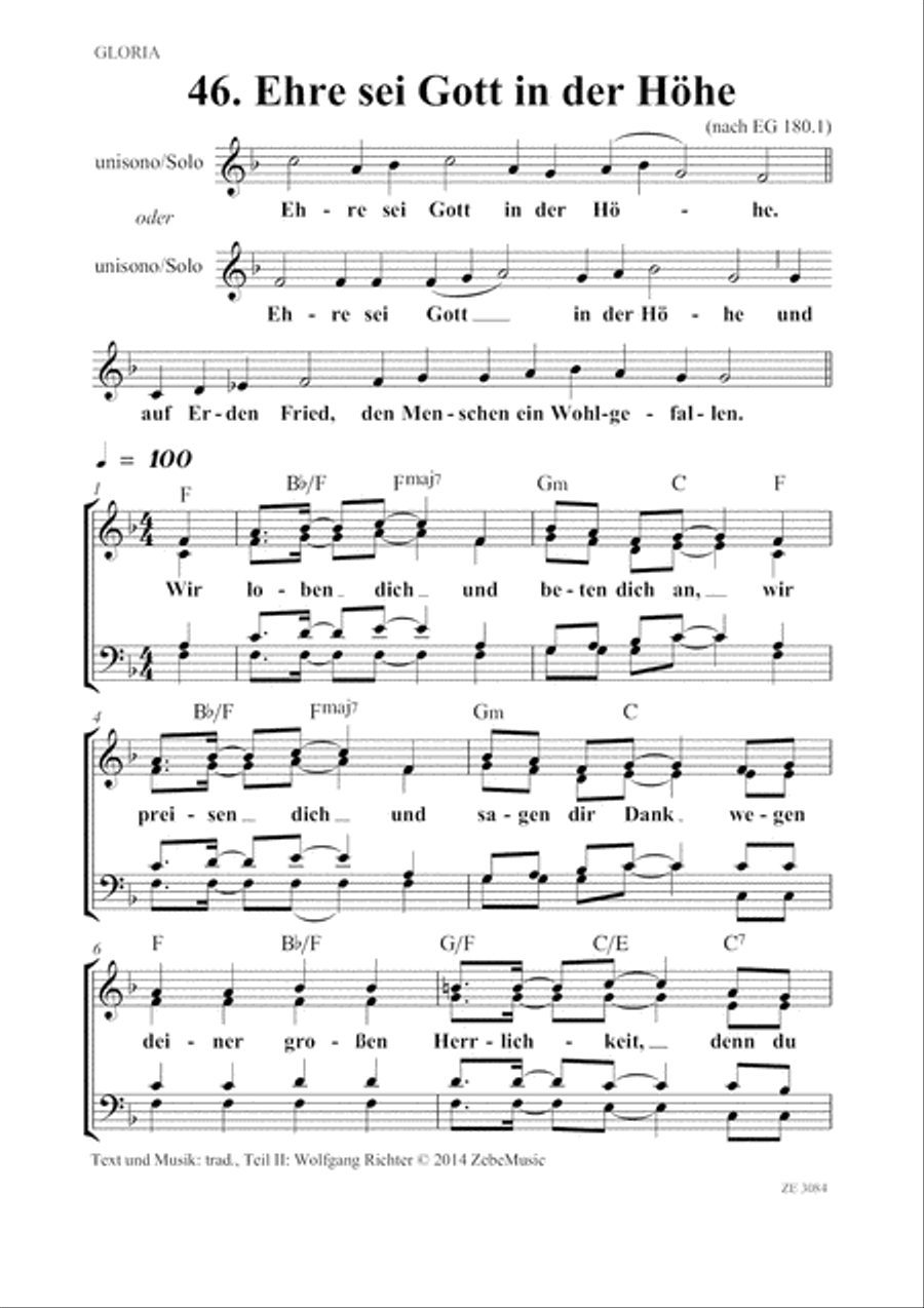 Glory to God! Gospel liturgisch. Voice scores gallery preview page 6