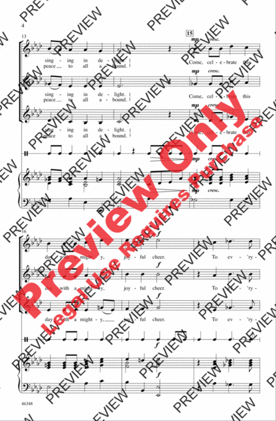 Rise Up in Merry Measure Women's Choir scores gallery preview page 4
