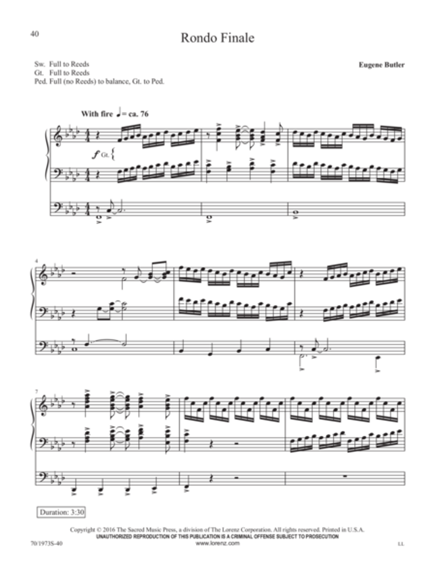 A Eugene Butler Organ Treasury Organ Solo scores gallery preview page 10