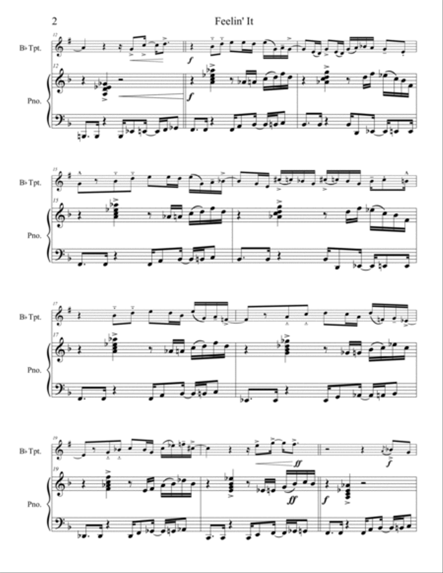Feelin' It B-Flat Trumpet scores gallery preview page 3