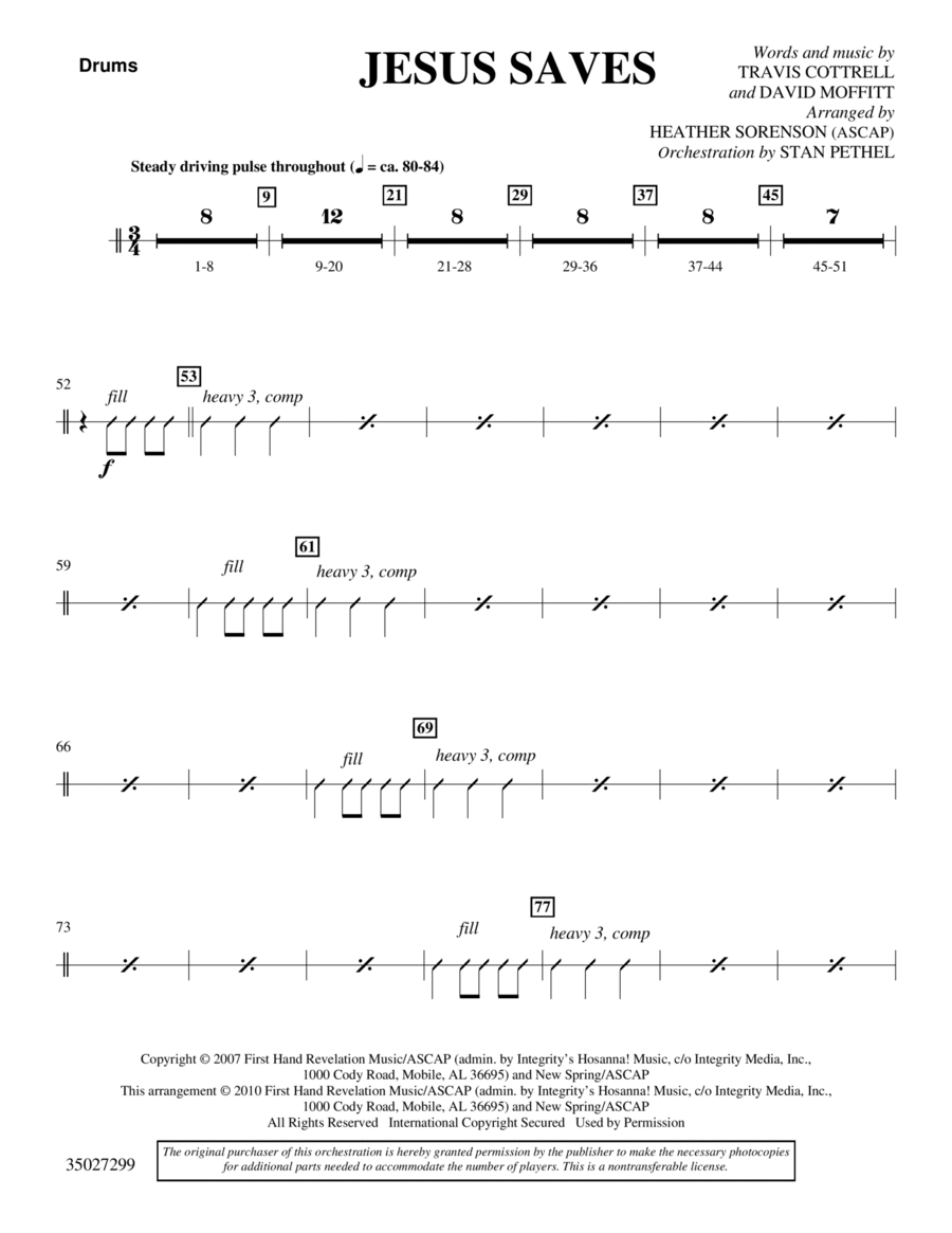 Jesus Saves - Drum Set
