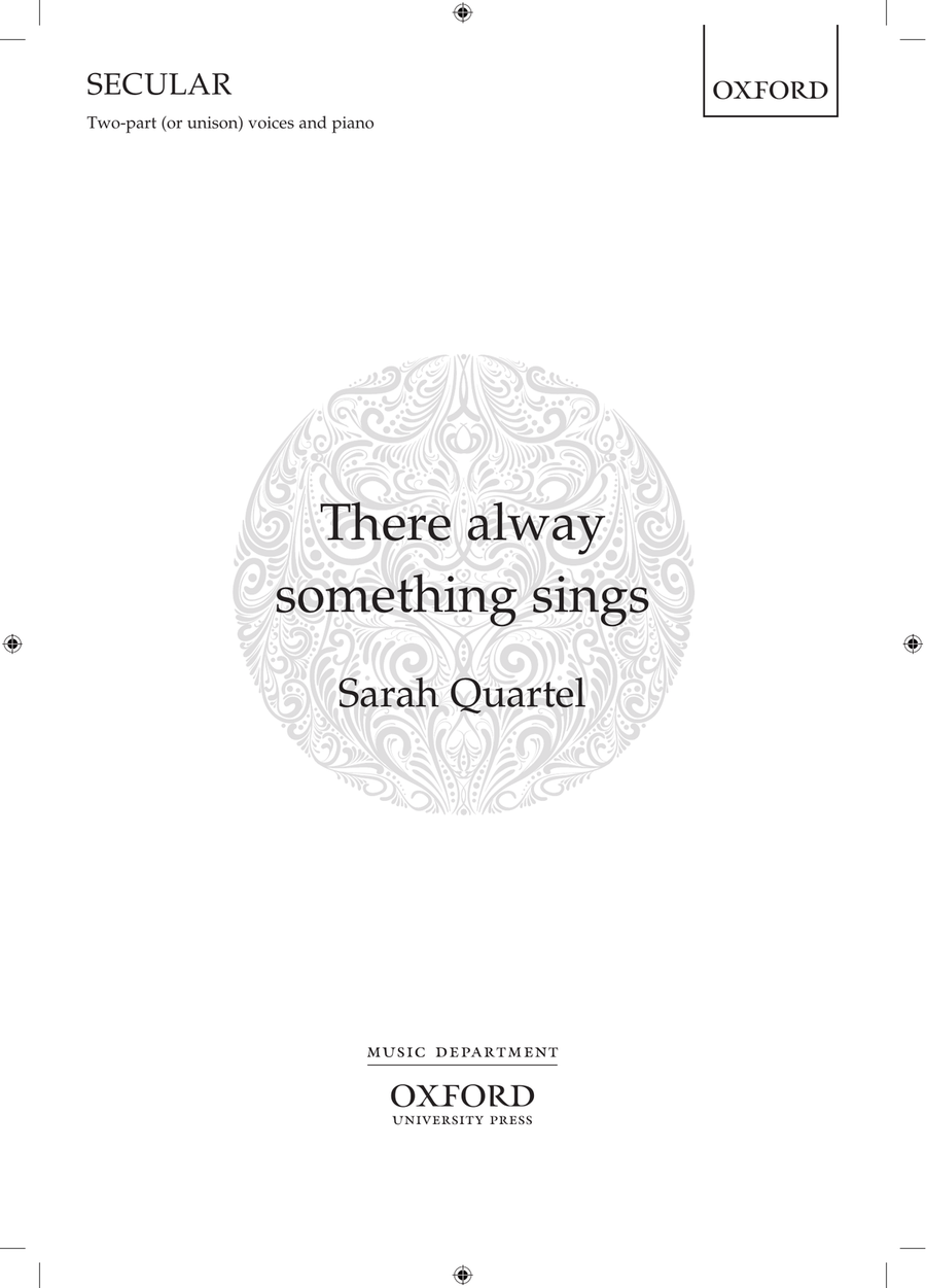 There alway something sings Unison Choir scores gallery preview page 1