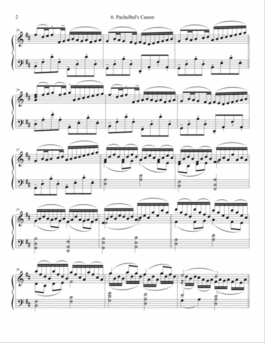 Pachelbel's Canon / Seek Ye First The Kingdom Of God Piano Solo scores gallery preview page 2