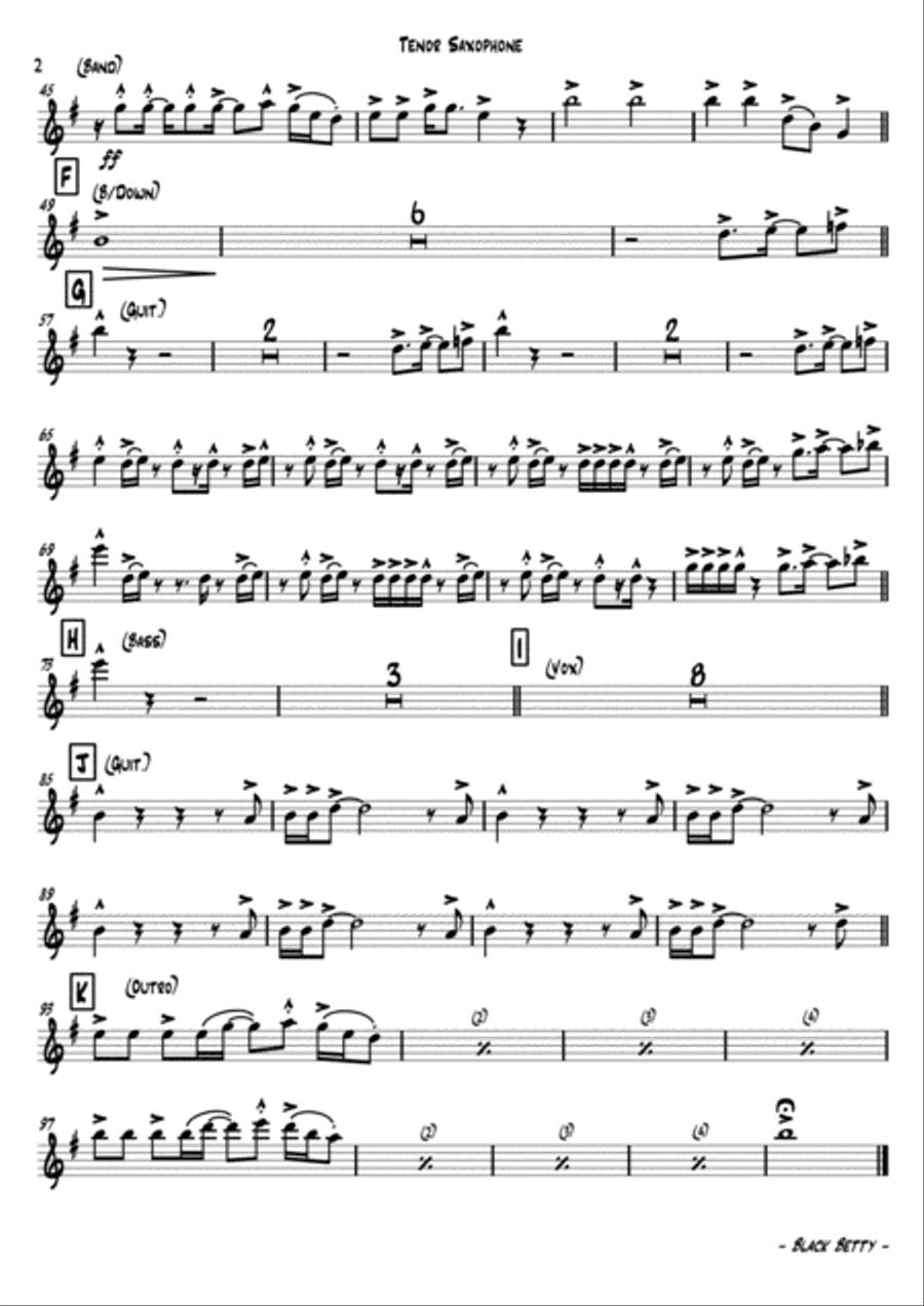 Black Betty Jazz Ensemble scores gallery preview page 3