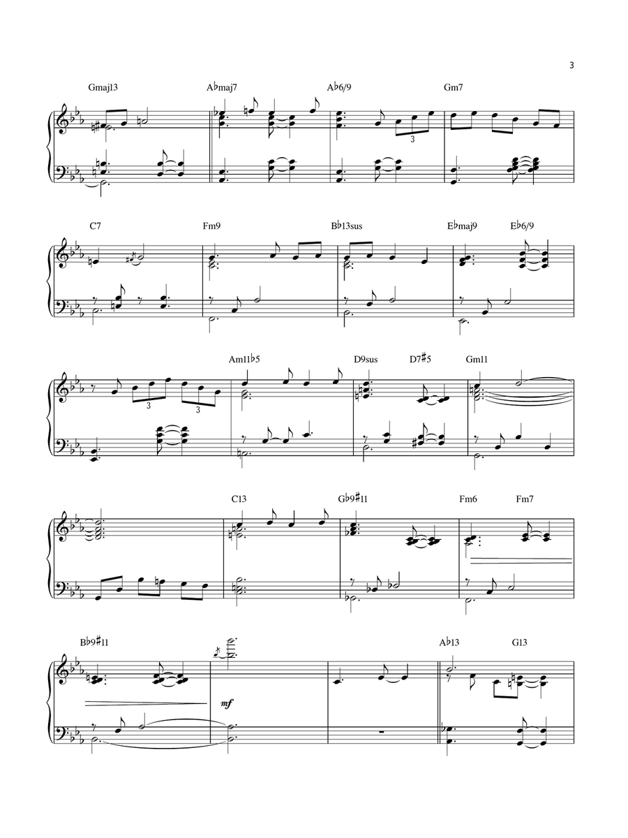 Pure Imagination [Jazz version] (arr. Brent Edstrom) Piano Solo scores gallery preview page 3