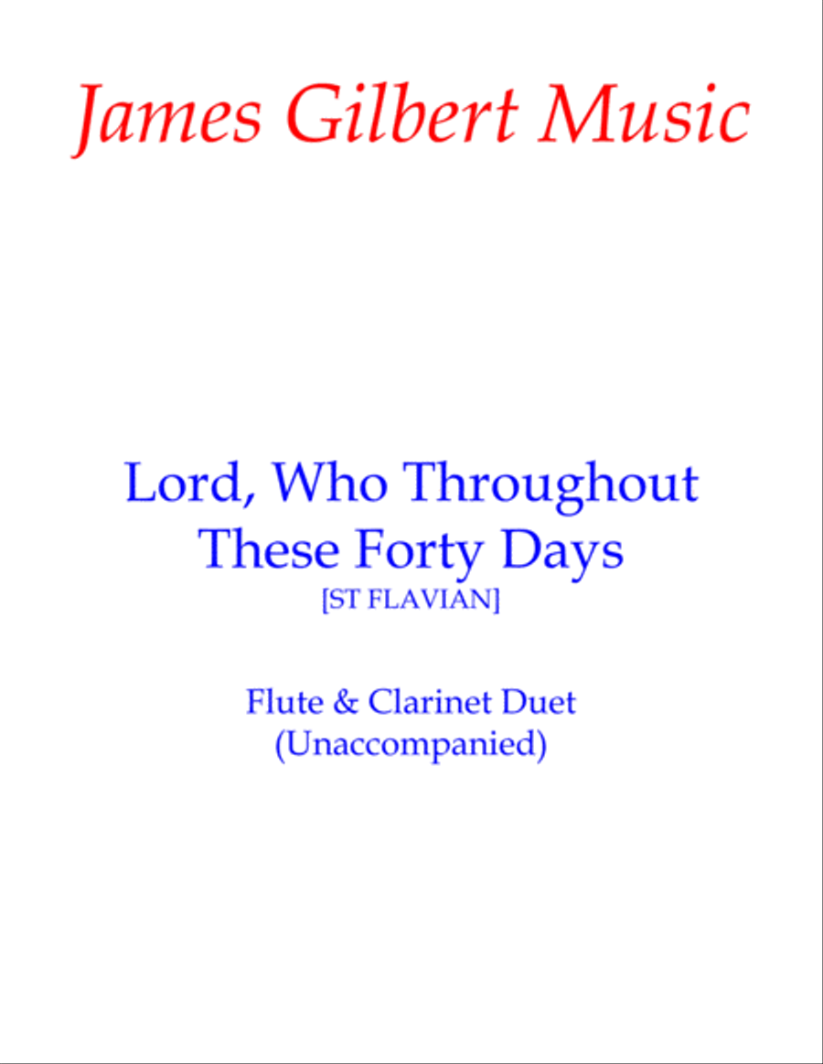 Lord, Who Throughout These Forty Days Woodwind Duet scores gallery preview page 1