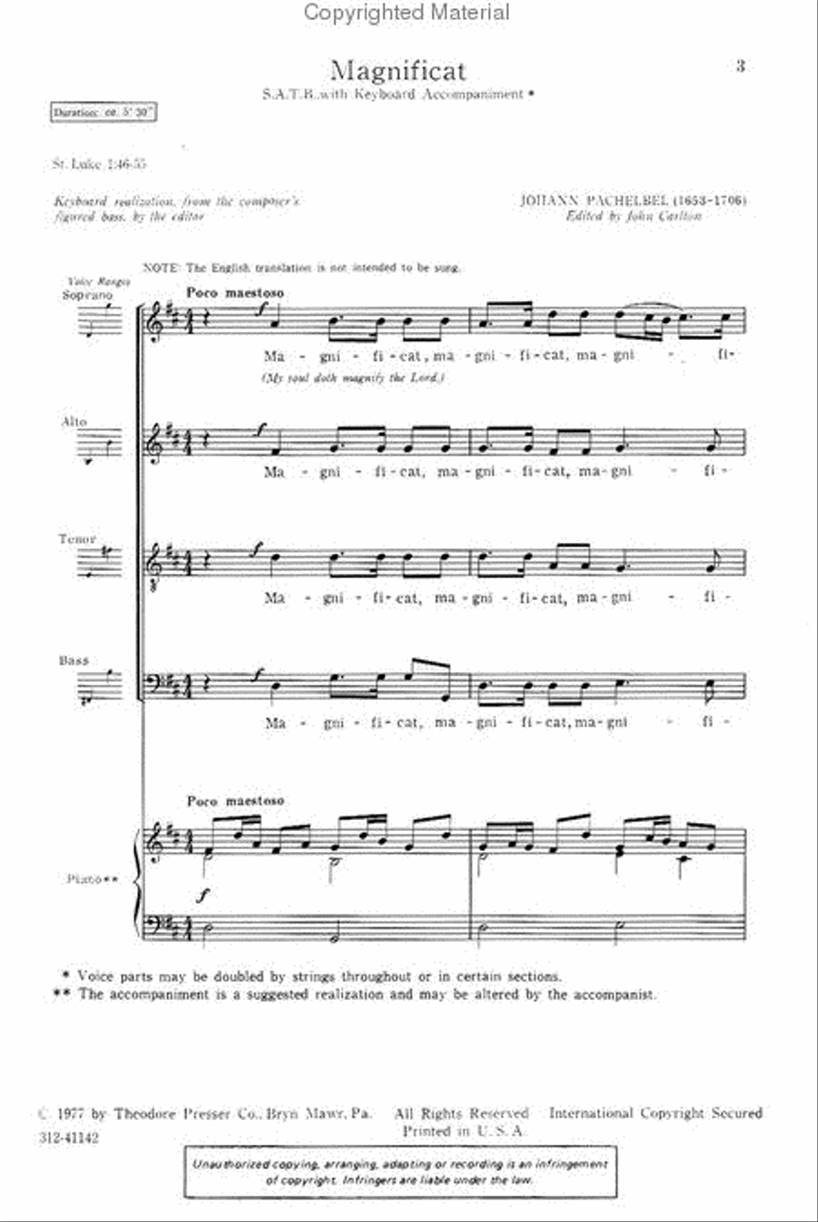 Magnificat 4-Part scores gallery preview page 2