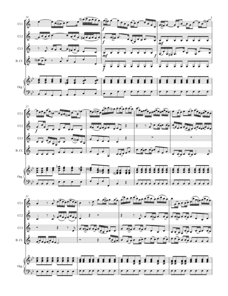 Bach - Brandenburg Concerto No. 6 (for Clarinet Quartet and optional Organ) image number null