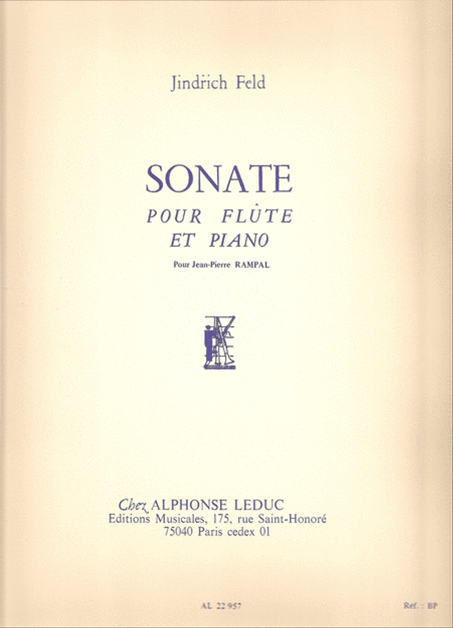 Jindrich Feld - Sonate Pour Flute Et Piano Flute Solo scores gallery preview page 1