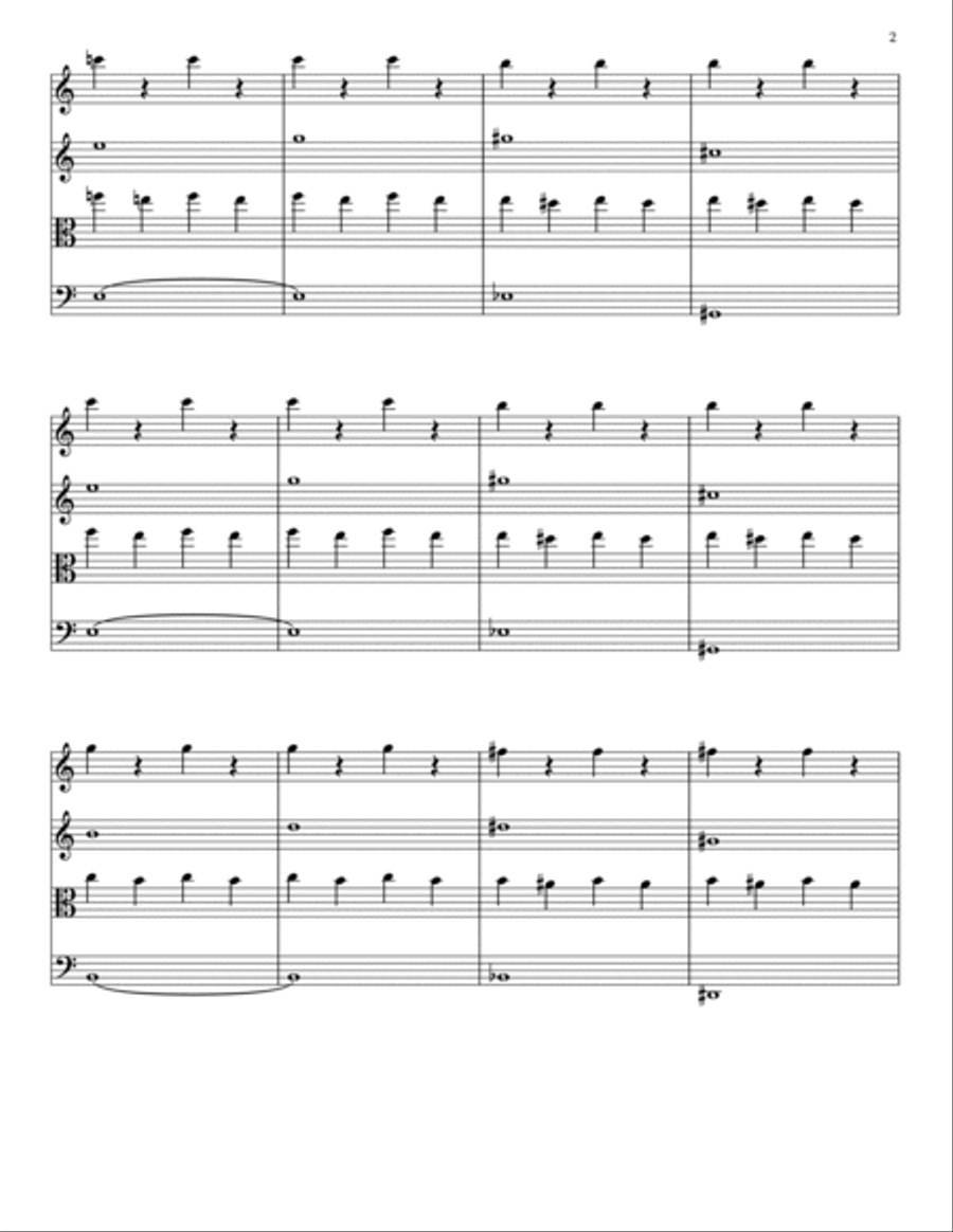 Laurie's Theme String Quartet scores gallery preview page 2