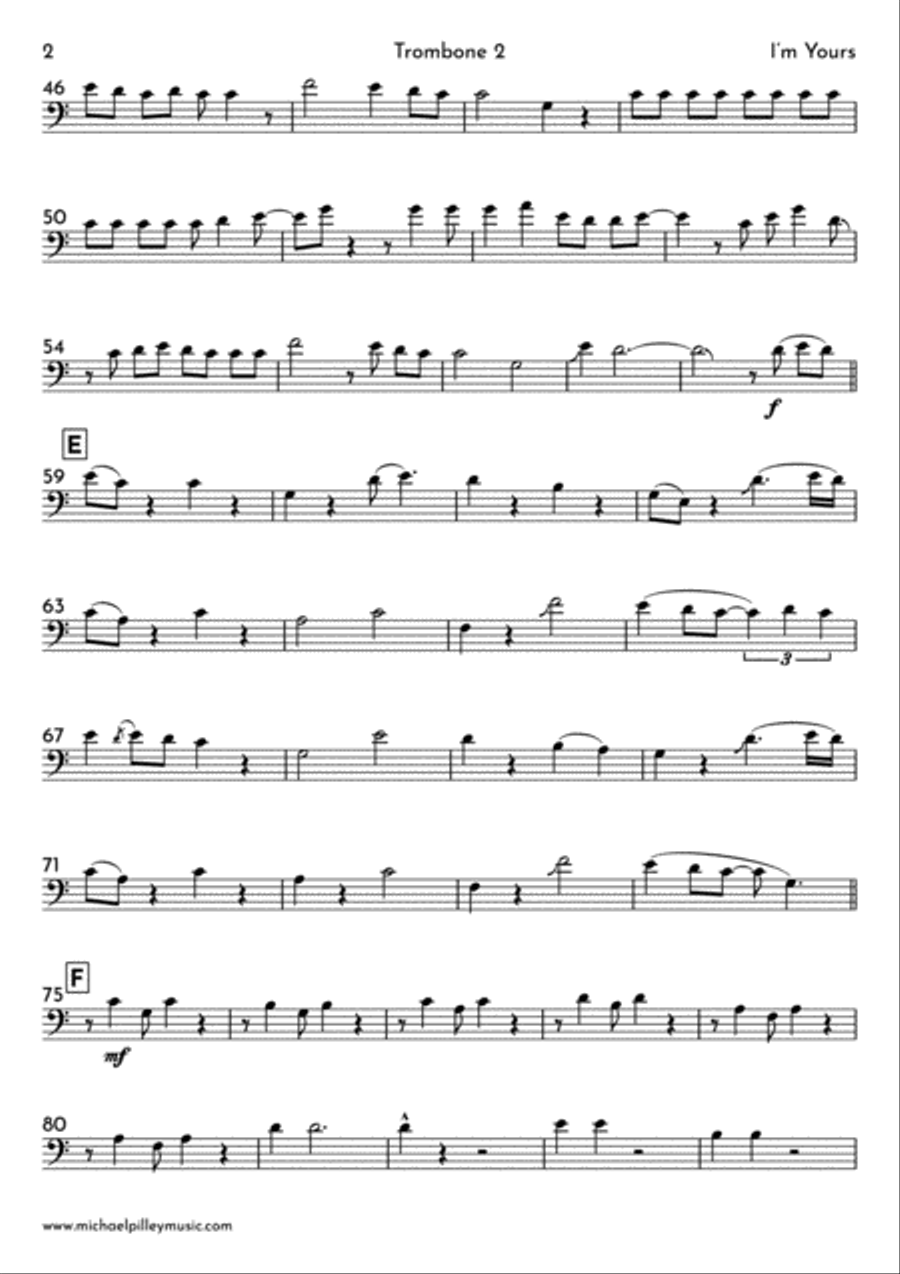 I'm Yours Brass Ensemble scores gallery preview page 6