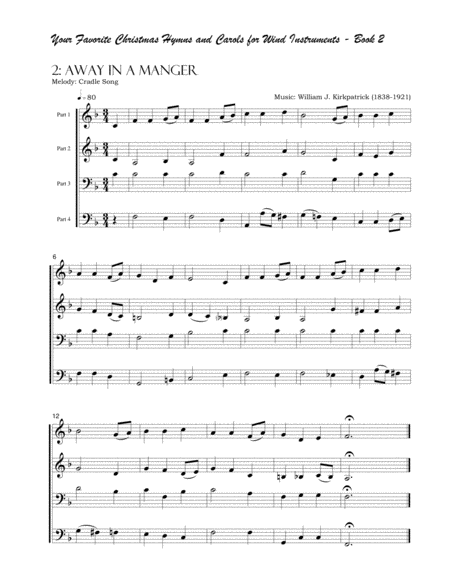 Your Favorite Christmas Hymns and Carols for Wind Instruments Book 2 image number null