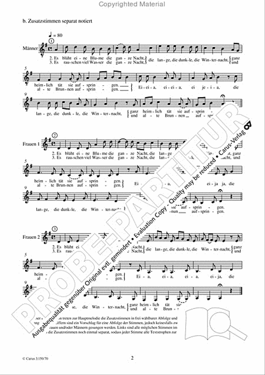 Es singt wohl ein Voglein 4-Part scores gallery preview page 3