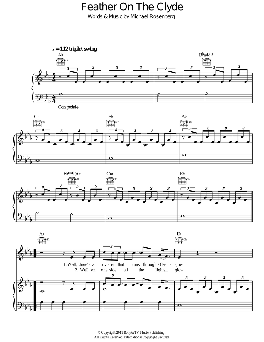 Feather On The Clyde Acoustic Guitar scores gallery preview page 1