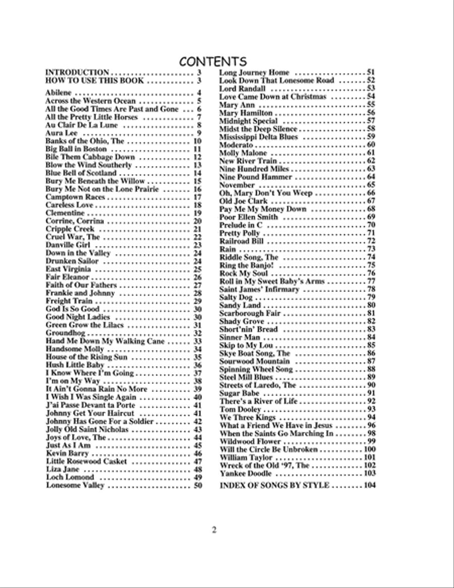 101 Easy Fingerstyle Guitar Solos Fingerpicking Guitar scores gallery preview page 2