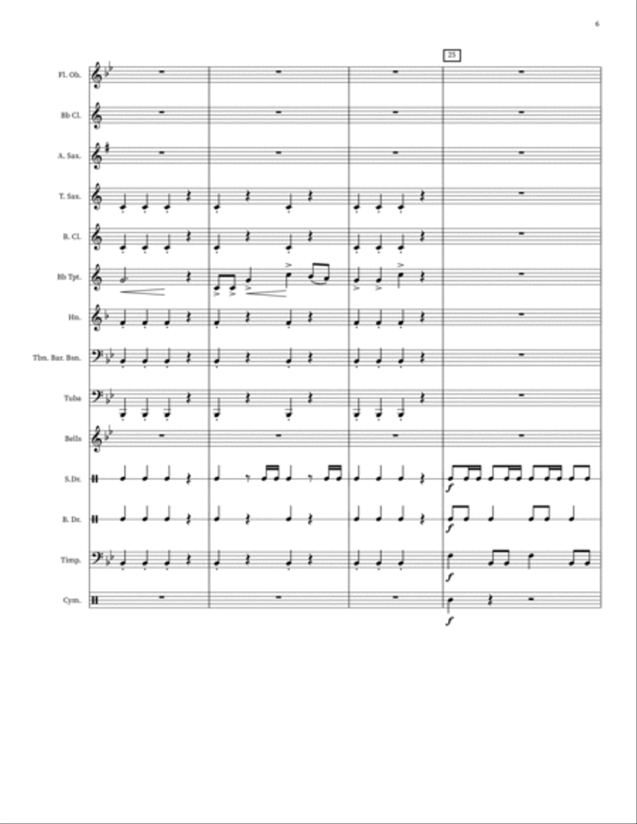 Rise Of The Super Trumpets Concert Band scores gallery preview page 6
