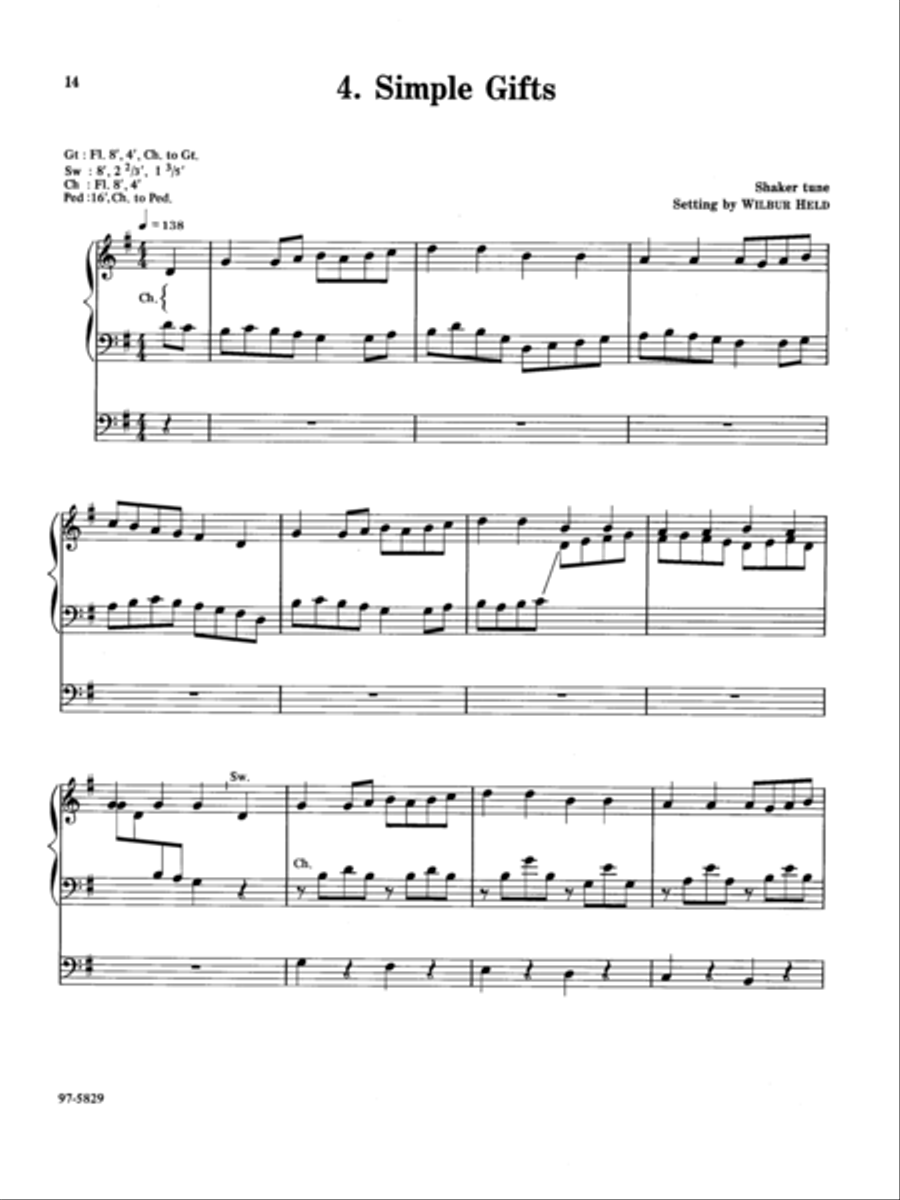 Seven Settings of American Folk Hymns Organ scores gallery preview page 6