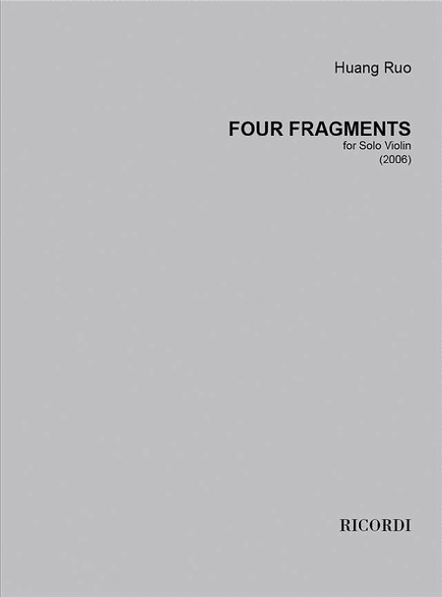 Four Fragments Violin Solo scores gallery preview page 1