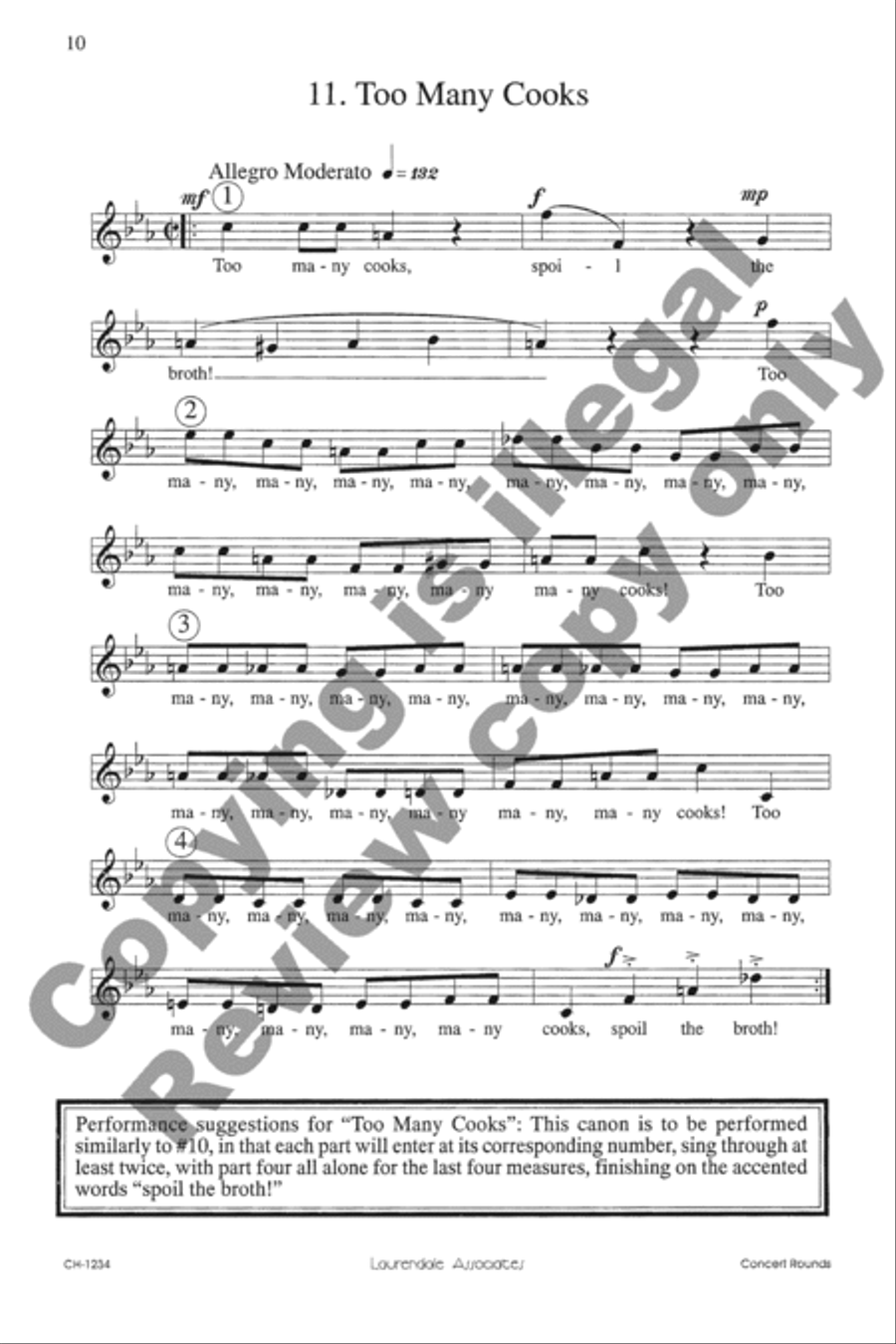 Concert Rounds on Old Sayings Unison Choir scores gallery preview page 24