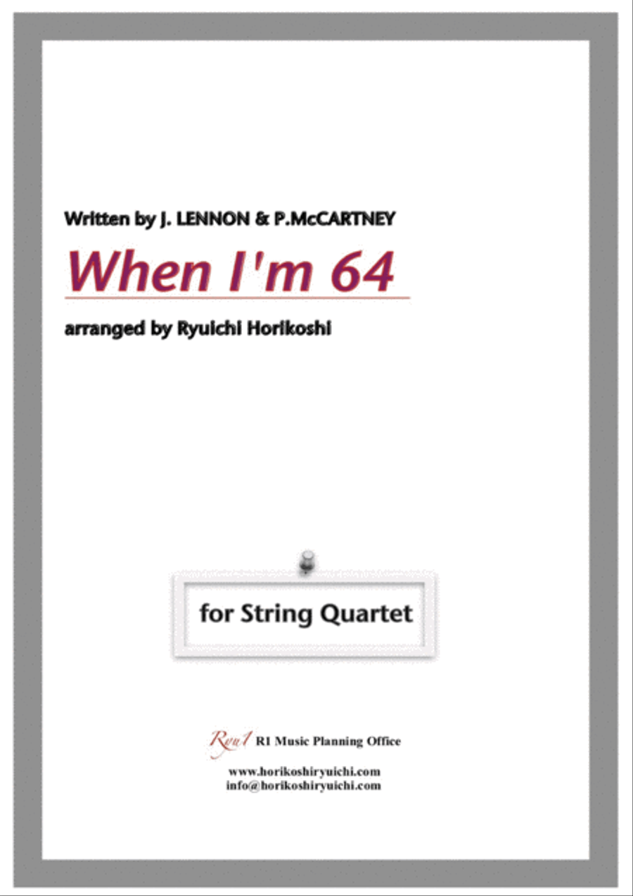 When I'm Sixty-four String Quartet scores gallery preview page 1
