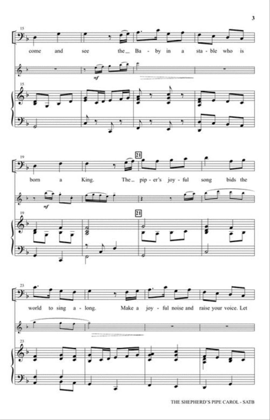 The Shepherd's Pipe Carol 4-Part scores gallery preview page 4