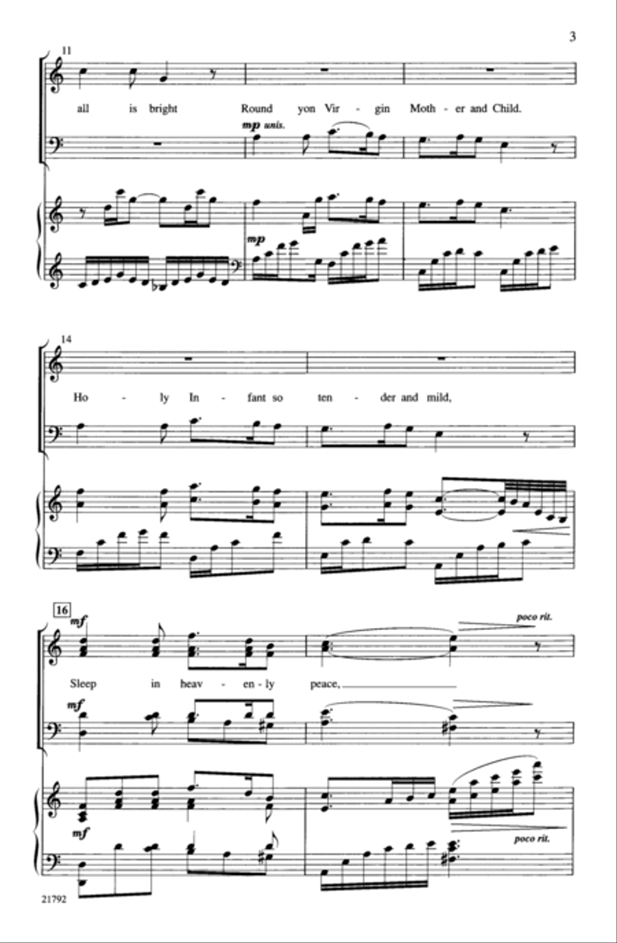 Silent Night 4-Part scores gallery preview page 3