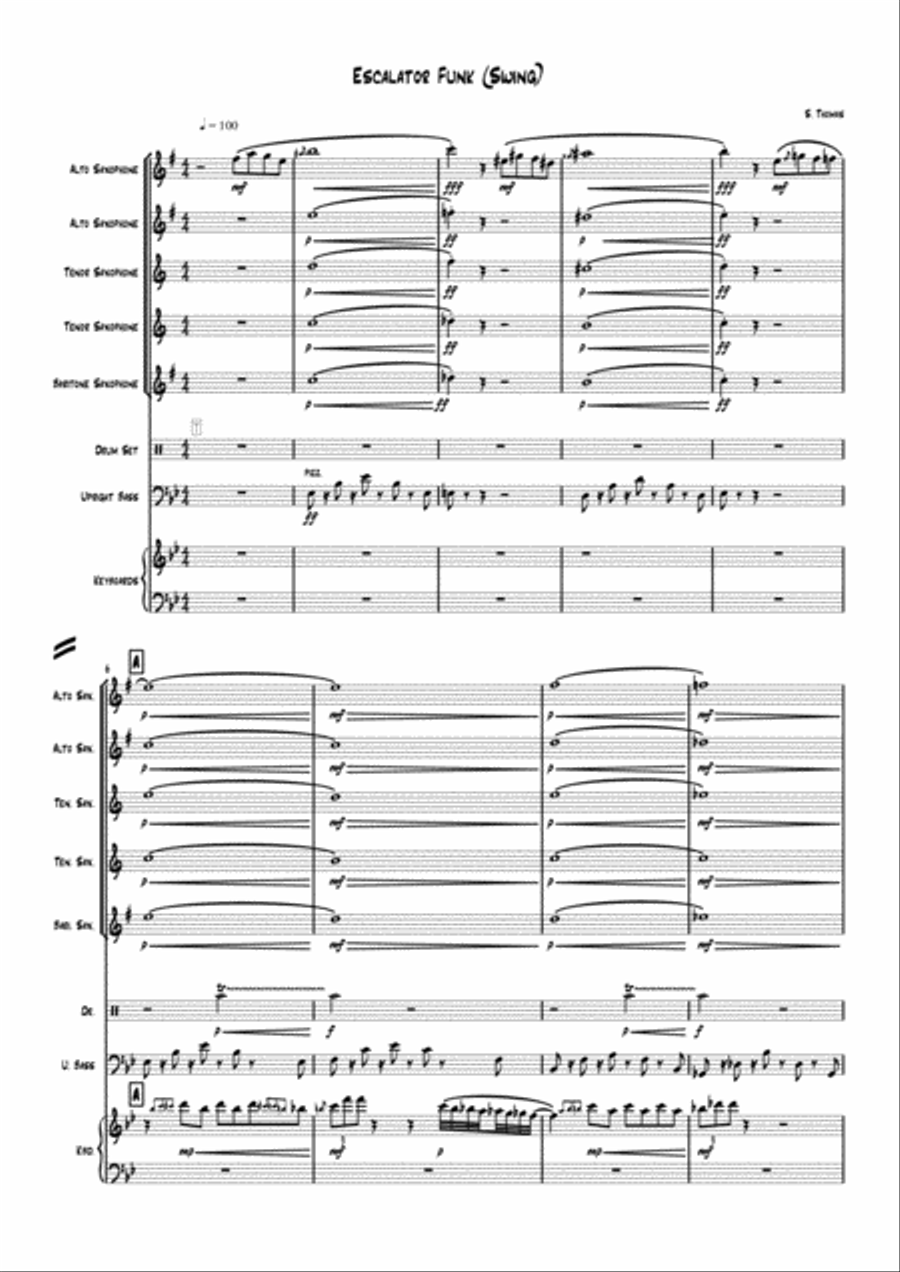 Escalator Funk (Swing) Jazz Ensemble scores gallery preview page 1