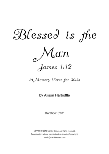 "Blessed Is The Man" - James 1:12 memory verse image number null