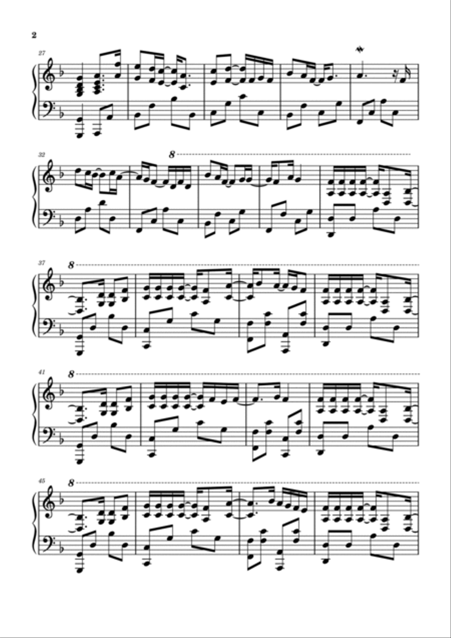 Olha O Que O Amor Me Faz- Incidental: All By Myself Piano Solo scores gallery preview page 2