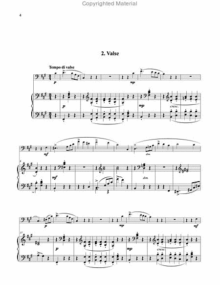Four Pieces Op. 40 for Euphonium and Piano